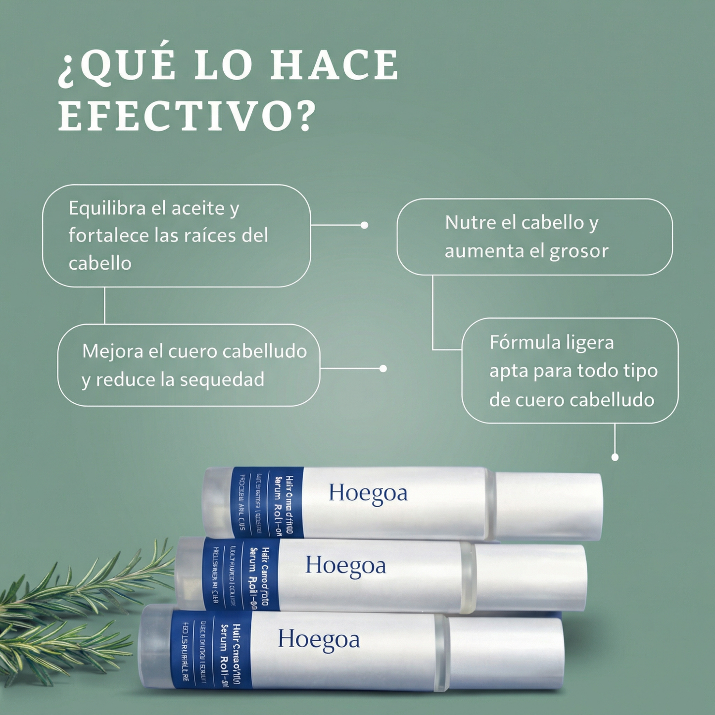 Serum Hoegoa Tratamiento Roll-On para el Crecimiento Capilar